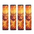 thumbnail image 5 of Chririnla Car Seat Belt Pads Shoulder Comfort Seat Belt Shoulder Pad Polyester Fabric Skin-Friendly, Suitable for SUV Van, Flaming Tiger Graphic Design, 5 of 8