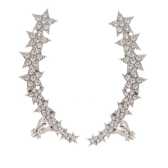 XZNGL Diamond Earrings Diamond Ring Personality Earrings Leaves Beautiful Diamond Earrings Irregular Mesh