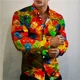 thumbnail image 1 of Camisa con estampado de animales y plantas para hombre nueva, estilo retro, para exteriores, con botones de calle, manga larga, ropa de calle social a la moda, diseñadores, 1 of 6