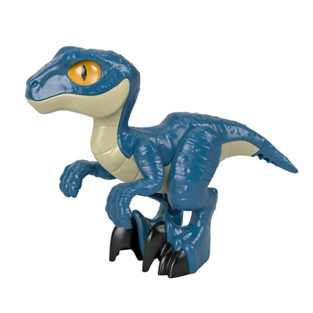Imaginext Jurassic World Raptor XL Poseable Dinosaur Toy for Preschool Kids