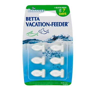 Penn-Plax Betta Vacation Feeder - 7 Day Tablet Fish Food - for Weekend Getaways - 6 Per 1 Pack