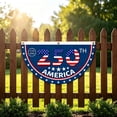 thumbnail image 5 of Patio & Garden Decor Patriotic USA 250th Anniversary Flag Banner 1776-2026 Semicircular Bunting Banner 4th of July Commemorative Stars and Stripes Decoration for Independence Day Outdoor Yard Fence, 5 of 6