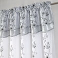 thumbnail image 2 of RT Designers Collection  90 in. Priscilla Embroidered Panel with Double Valance, Silver, 2 of 3
