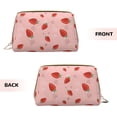 thumbnail image 3 of Cauagu Cute Strawberry C Print Large Cosmetic Bag,Portable Cosmetics Pouch Travel Makeup Bag Large Capacity Travel Makeup Case Organizer Makeup Brush Organizer, 3 of 8