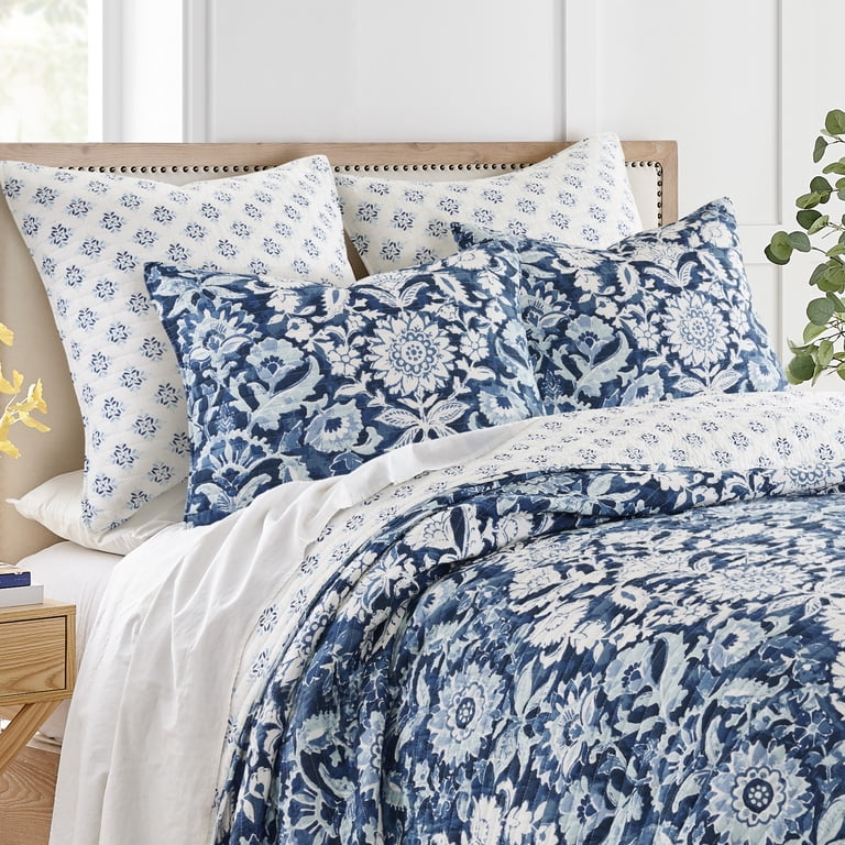Levtex Home - Laure Reversible King Quilt Set with Floral 