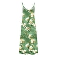 thumbnail image 3 of Women's Long Beach Dresses Spaghetti Straps Summer Sexy V Neck Camisole Maxi Dress - Vintage Floral Print A Line Flowy, 3 of 4