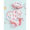 thumbnail image 3 of WOYY Girls Ruffle Long Sleeve Rash Guard One-Piece Swimsuit Cute Bathing Suit, Sizes 6-12 Months, 3 of 8