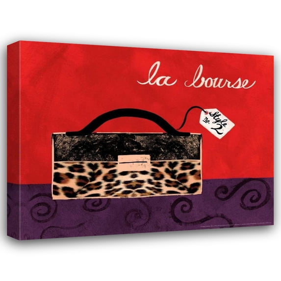 Jennifer Matla 44x36 Gallery Wrapped Canvas Wall Art Titled - Leopard Handbag I