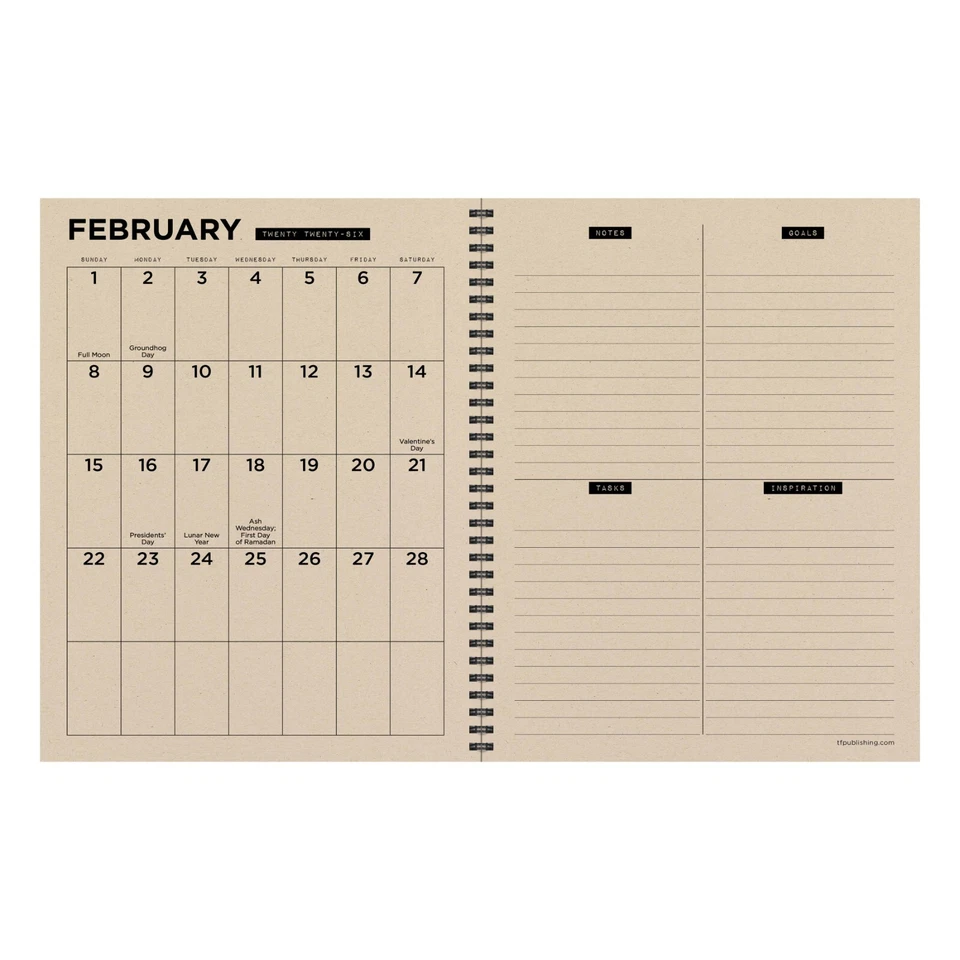 July 2025 - June 2026 Adventure Large Weekly Monthly Planner