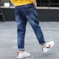 thumbnail image 5 of Pantalones vaqueros ajustados para adolescentes de 3 a 12 años, estilo informal, largos, para niños, regalo de cumpleaños, 5 of 5