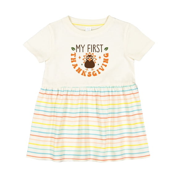 Inktastic My First Thanksgiving Girls Baby Dress