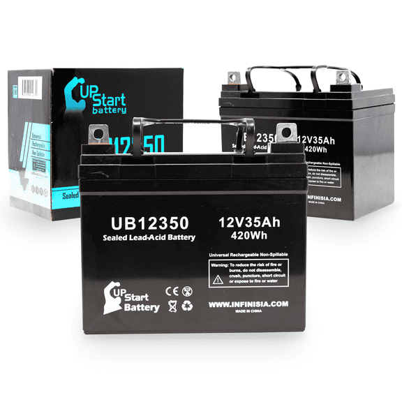 2x Pack - Compatible Atlas Tool And Mfg. Co. ER7130 Battery - Replacement UB12350 Universal Sealed Lead Acid Battery (12V 35Ah, 35000mAh, L1 Terminal, AGM, SLA)