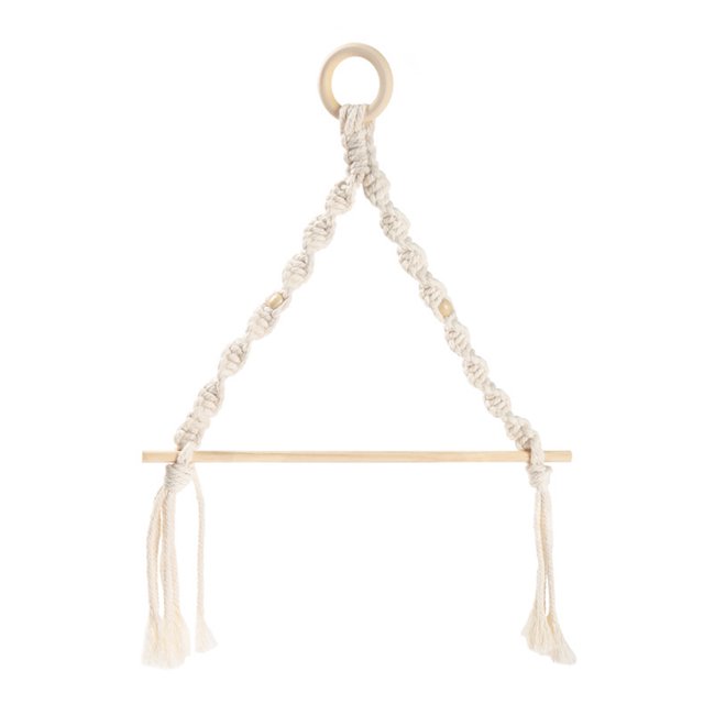 Papel Higiénico Con 3 Ganchos De Algodón Tejido Portarrollos De Papel De Madera Soporte De Almacenamiento De Decoración De Baño Colgante Para Dormitorio Cocina Baño Advancent HA046183-01