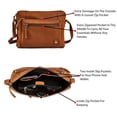 thumbnail image 3 of Bolso bandolera Wise Owl Accessories de cuero pequeño para mujer, 3 of 6