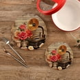 thumbnail image 2 of FREEAMG 2Pcs Music Flower Pot Holders, Round Cotton Thread Weave Trivets Pot Holders Set for Pot, Bowl, Hot Dishes, Plates, Coasters, 2 of 7