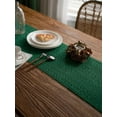 thumbnail image 2 of Hotian Macrame Linen Table Runner with Tassel for St Patricks Day Kitchen Dining and Home Decor Green 63" x 11.8", 2 of 5