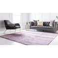 thumbnail image 3 of Unique Loom Tapis de Collection Del Mar - Design Tonal Moderne Inspiré de la Transition (8 0 x 8 0 Carré, Violet / Violet Aubergine), 3 of 5