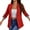 Red, variant on 2024 Clearance! JINMGG Winter Coats for Women, 2024 Fashion Winter Clearance Women Business Attire Solid Color Stitching Stripe Long Sleeve Pocket Cardigan Coat Top Wine XL