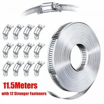 TALENO Adjustable Large Hose Clamp 304 Stainless Steel Worm Gear Clamp 8 Fasteners
