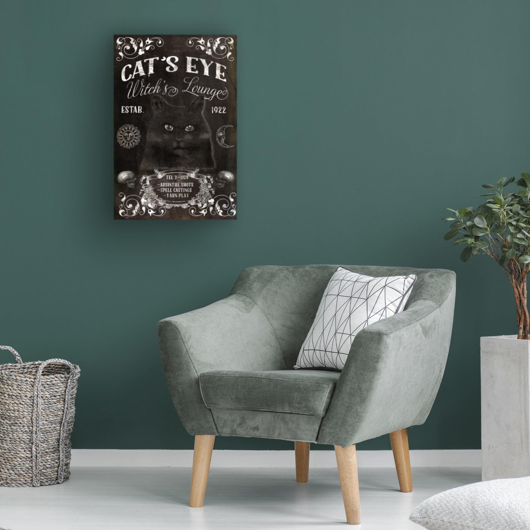 Canvas Wall Art - Sasha 'Cats Eye Lounge' Wall Art for Living Room, Bedroom, or Office Décor by Trademark Fine Art - 22 x 32 Inches