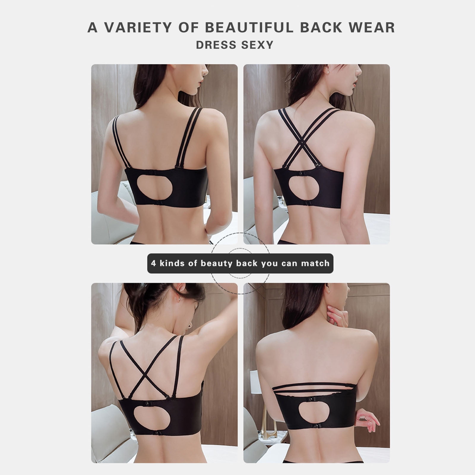 noarlalf strapless bras for women lace up sports bra cross back medium  support yoga bra for women tube tops for women
