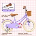 thumbnail image 3 of XJD 14 Inch Girls Bike for 3-5 Years Old Toddlers and Kids, Kid's Bicycle with Basket and Bell Training Wheels, Kid's Bike with Kickstand & Adjustable Seat Handlebar Height, 3 of 8