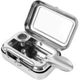 thumbnail image 1 of Mini cenicero portátil de bolsillo cuadrado de metal para viajes al aire libre, sin sabor, 1 of 1