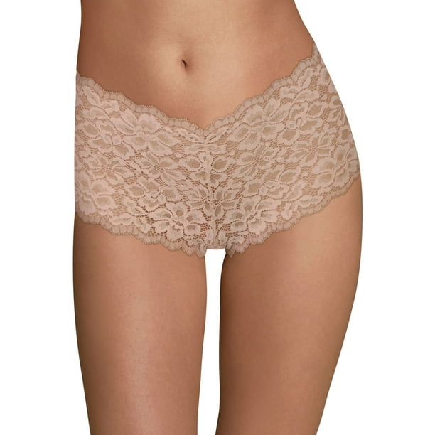 Maidenform Womens Sexy Must Haves Lace Cheeky Boyshort, 7, Paris Nude 