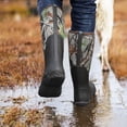 thumbnail image 6 of Men's Waterproof Neoprene Hunting Boots, Mid-Calf Camo Rubber Muck Rain Boots with Non-Slip Outsole, Camo, Size 11, 6 of 8