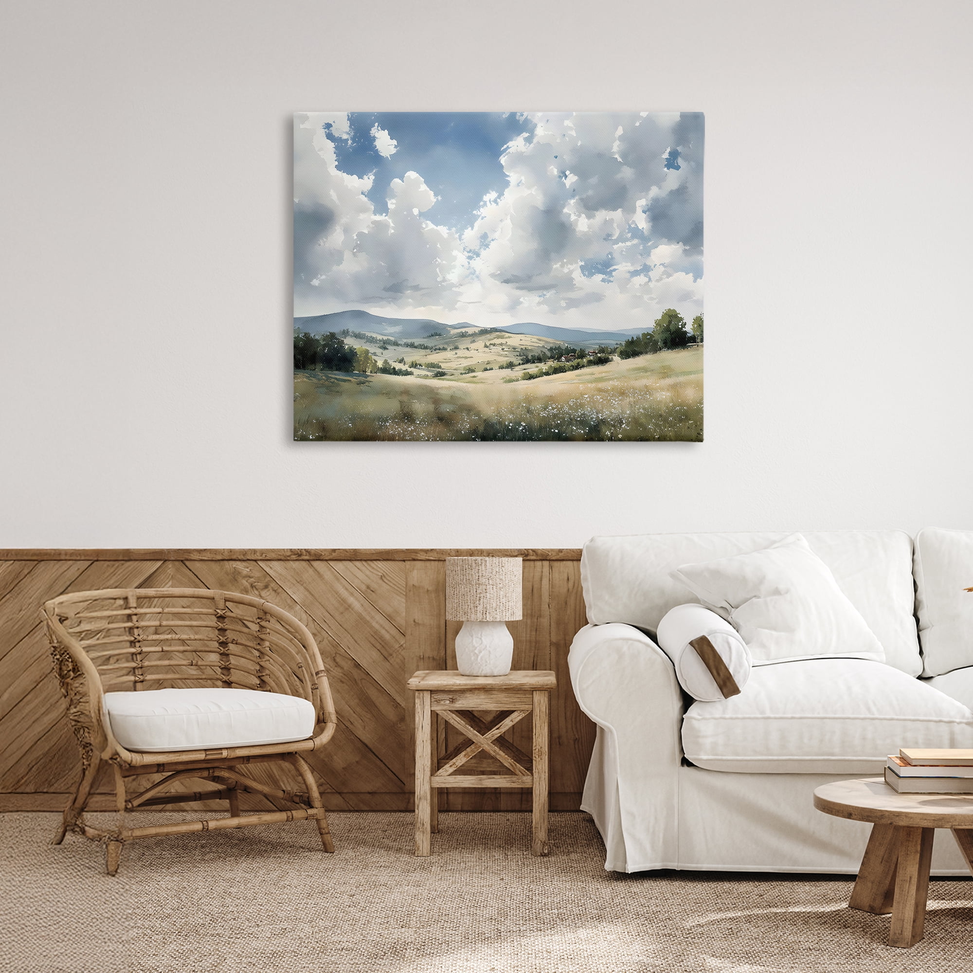 Stupell Industries Cloudy Hills Meadow Canvas Wall Art, design by Franklyn Gregory