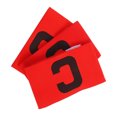 thumbnail image 1 of COMPUKAS 3Pcs Soccer Team Armband Red Polyester for Training Sessions Secure Fit, 1 of 6