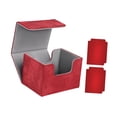 thumbnail image 1 of Lipstore Trading Card Deck Box with Card Dividers Premium Storage Protect Cards Case Game Red, 1 of 8