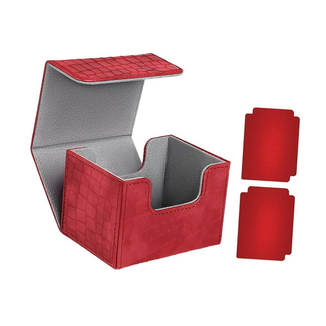 Caja para baraja de cartas coleccionables, contenedor para guardar cartas, juguetes para proteger a los niños, álbum infantil Rojo