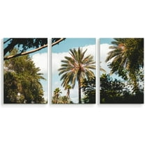 Idea4wall 3 Piece Tropical Canvas Wall Art Palm Tree Canvas Prints Modern Home Wall Decor, 16"x24"