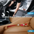 thumbnail image 4 of Car Seat Gap Filler 2 Pack Soft Foam Multifunctional Seat Side Gap Filler with Organizer & Hook Function, 3in1 Gap Stopper Universal Fit Car SUV Truck Fill The Gap Between Seat & Console (Deep Brown), 4 of 9