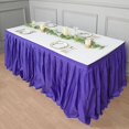 thumbnail image 6 of BalsaCircle 17 feet x 29" Polyester Banquet Table Skirt Purple, 6 of 7