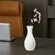 thumbnail image 4 of Jarrón decorativo | Maceta de plástico para decoración del hogar | Jarrón de imitación de vidrio para arreglos florales secos | Centro de mesa para mueble de TV y sala de estar | 20 cm de alto, 4 of 6