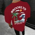 thumbnail image 2 of Bibifish Mens T-Shirts Oversize Back Graphic Letter Print Tees Streetwear Casual Short Sleeve Tshirts, 2 of 7