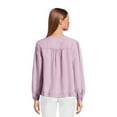 thumbnail image 7 of Time and Tru Women’s Smocked Top with Long Sleeves, Sizes XS-XXXL, 7 of 7