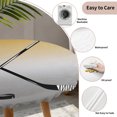 thumbnail image 3 of Yellow Gray Ombre Round Tablecloth for 45-54 Inch Tables,Fitted Table Cover with Elastic Edge,Black Hockey Sticks Minimalist Style Waterproof Outdoor Table Cloth Protector for Patio Garden Dinner, 3 of 9