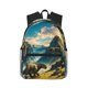 thumbnail image 1 of Disketp Valley River Dinosaur Mochila Ligera Clásica con Múltiples Bolsillos, Mochila Casual para Hombre y Mujer, Ideal para Escuela, Trabajo y Viajes, 1 of 6