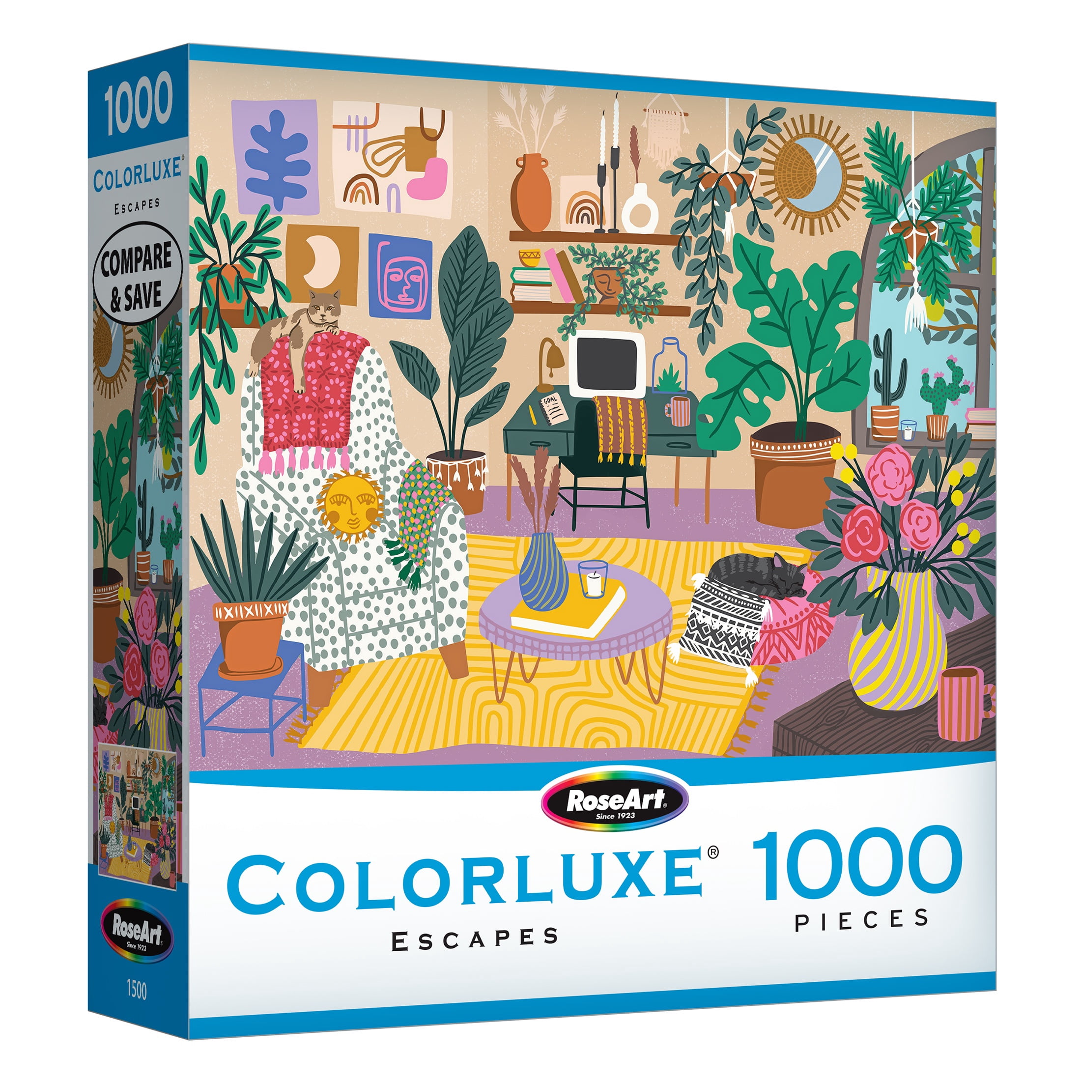 RoseArt Colorluxe 1000-Piece Welcome Home Adult Interlocking Jigsaw Puzzle