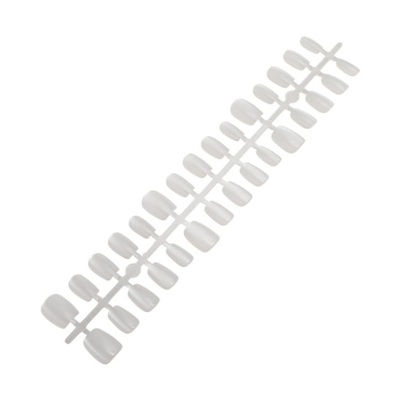 Unique Bargains 1 Pc Women's Full Coverage Fake Nails Plating XS White