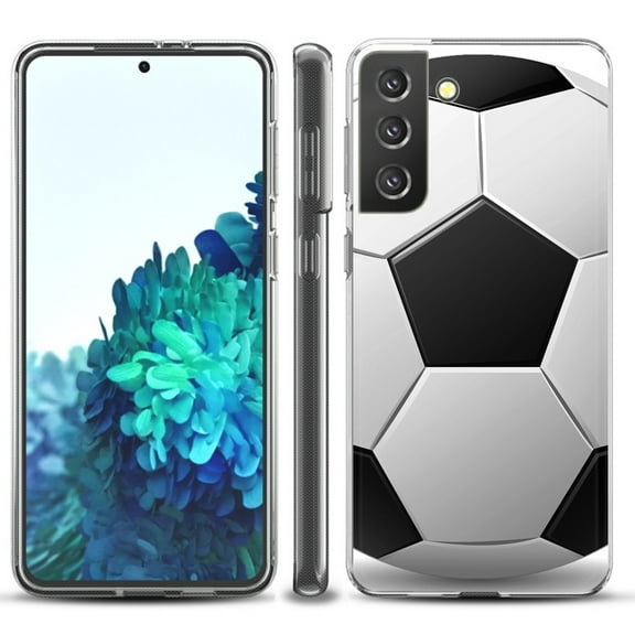 Slim-Fit TPU Protective Phone Case compatible with Samsung Galaxy S21  5G / S21 PLUS 5G, by OneToughShield ® - Soccer