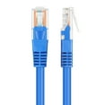 thumbnail image 2 of cat6 ethernet patch cable (7 feet) - professional gold plated snagless rj45 connector computer networking lan wire cord plug premium shielded twisted pair (blue), 2 of 4