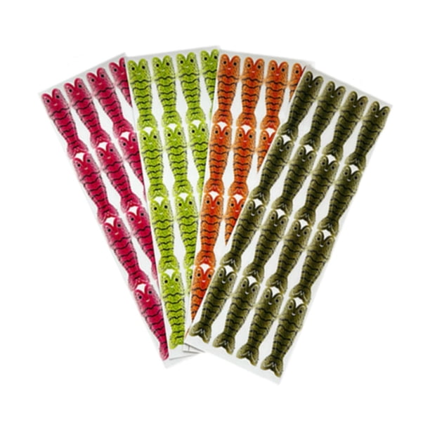Material para atar moscas, 4 colores, simulación de encuadernación, pegatinas para la espalda de camarones, accesorios 5.3cmx1.2cm