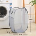 thumbnail image 2 of Laundry Hamper [2 Pack] with Handle, Gray Collapsible Laundry Basket Pop Up Mesh Laundry Bag Foldable Laundry Hamper, 2 of 5
