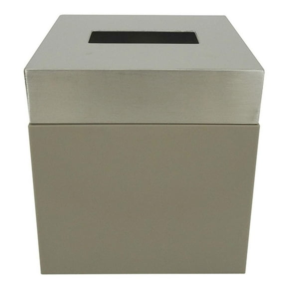Porta Kleenex Namaro Acero Mate Con PVC Gris Ba-433521