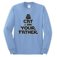 thumbnail image 3 of Cat I Am Your Father Cat Lover Mens Long Sleeve Shirt, Light Blue, 3X-Large, 3 of 5
