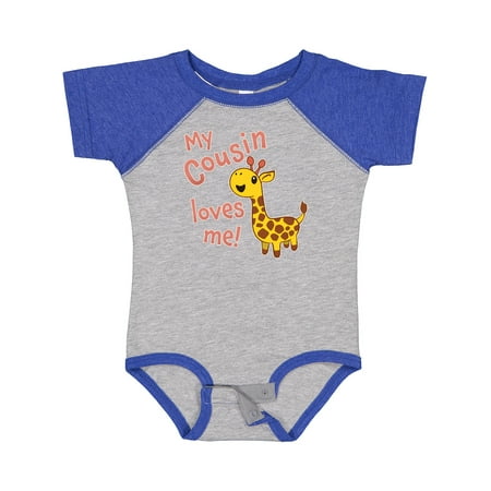 

Inktastic My Cousin Loves Me- Cute Giraffe Gift Baby Boy or Baby Girl Bodysuit